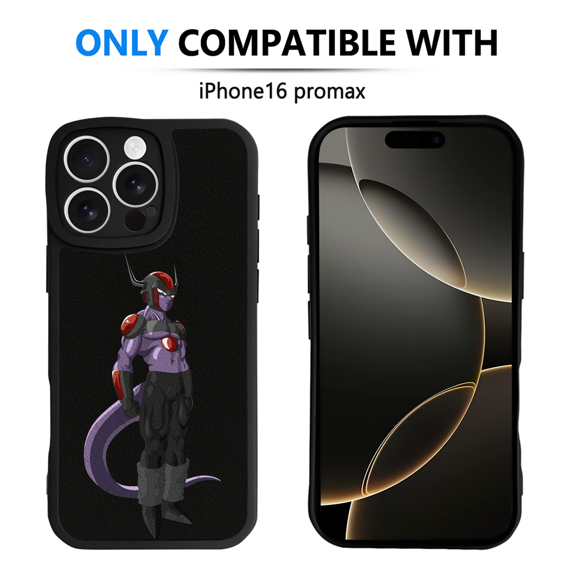 （画像用） ドラゴンボール フリーザ DRAGON BALL Frieza 【iPhone 16シリーズ対応】シリコンスマホケース（レザー調） 材質：シリコン